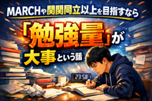 MARCHや関関同立を目指すなら勉強量が大事